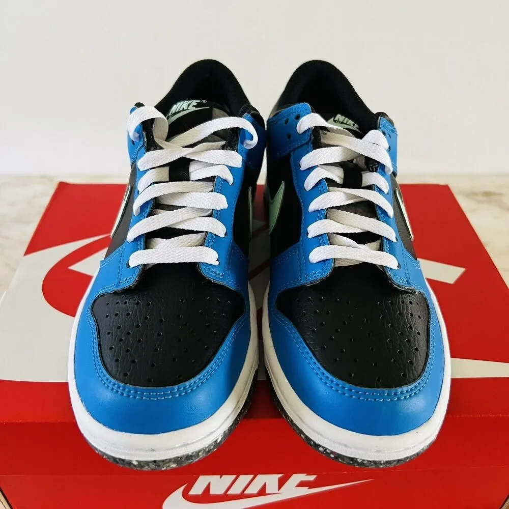 NIKE Dunk Low SE Black/Light Photo Blue/Active Pink/Mint Foam - M 5.5 Y (7 W)